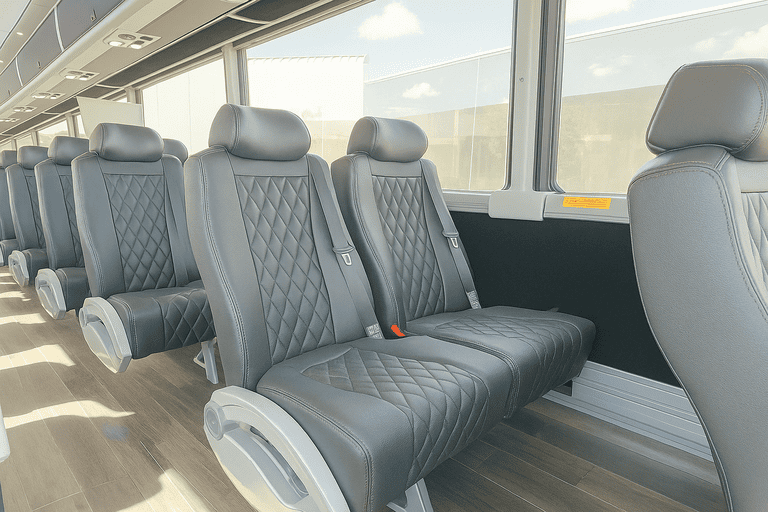 interior of St Louis Park Charter Bus charter bus