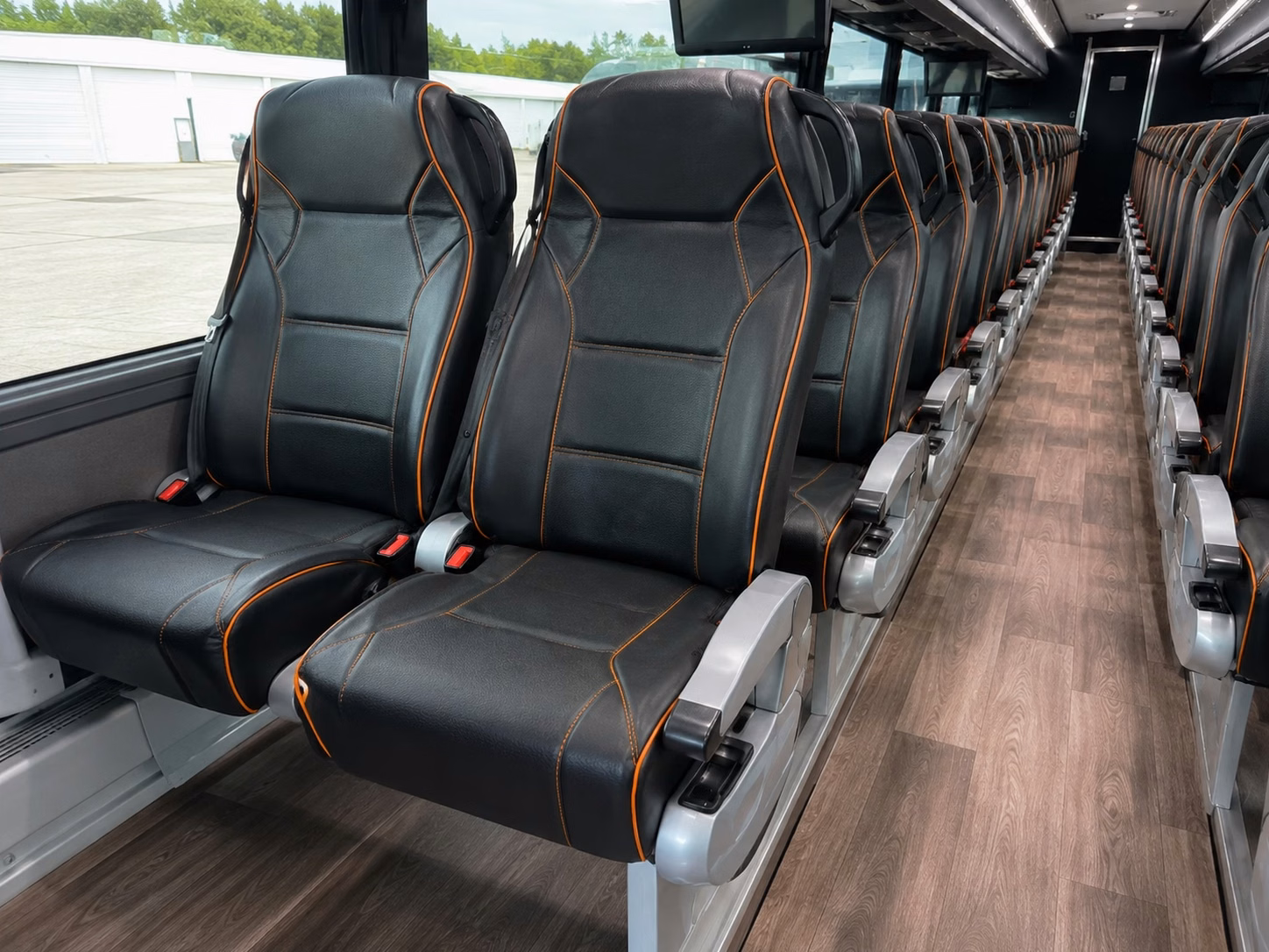 56 passenger charter bus interior